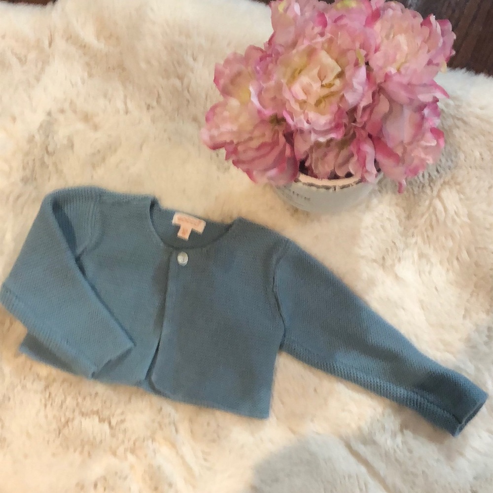 Baby girl crop jacket knit